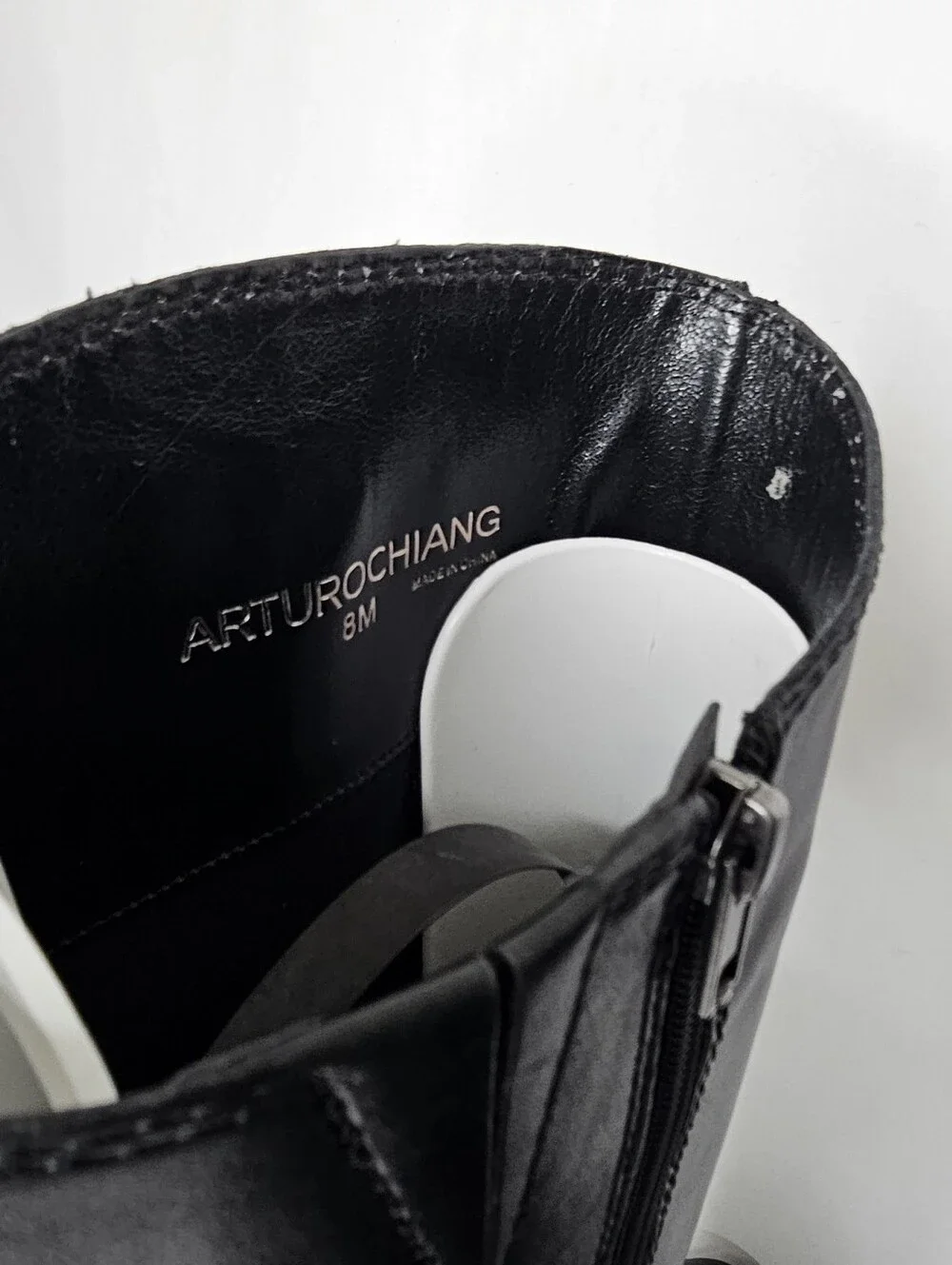 Arturo Chiang Studded leather Black Heel Boots 8